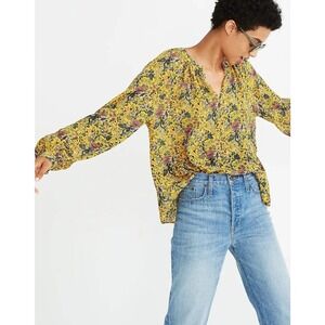 NWT Madewell x Karen Walker® Silk Floral Gennaker Top Sz S